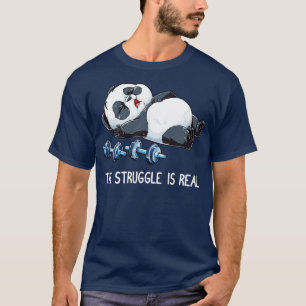 Camiseta Panda La lucha es real para los hombres Chica masc