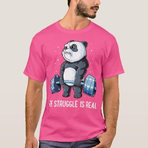 Camiseta Panda La lucha es real para los hombres Chica masc