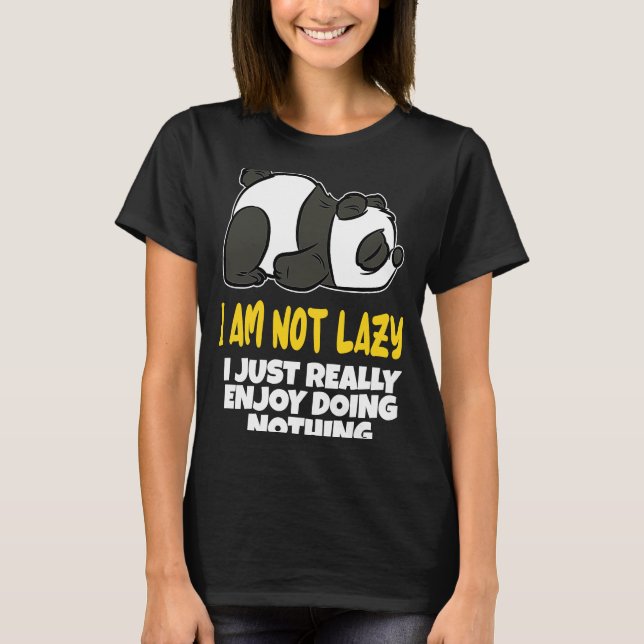 Camiseta Panda Lazy Girlfriend in need of cuddles (Anverso)