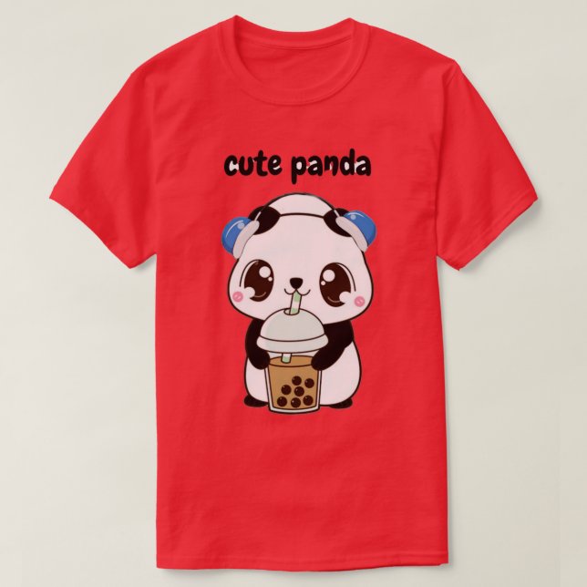 Camiseta panda lindo 14 (Diseño del anverso)