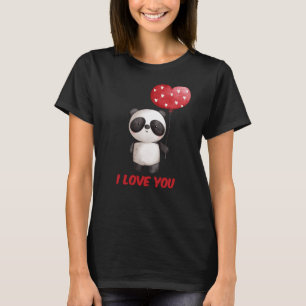 Camiseta Panda Lindo Con Corazón   Te Amo Regalo de San Val