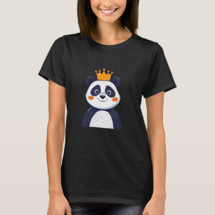 Camiseta Panda lindo con corona para los niños Pandas amant