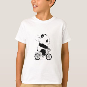 Camiseta Panda lindo en bicicleta