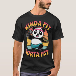 Camiseta Panda Lindo Gimnasio Divertido Algo Gordo Bastante