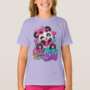 Camiseta Panda Lindo Inteligente Caótico