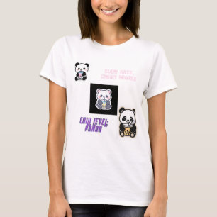 Camiseta Panda Lindo y Relajado con Boba