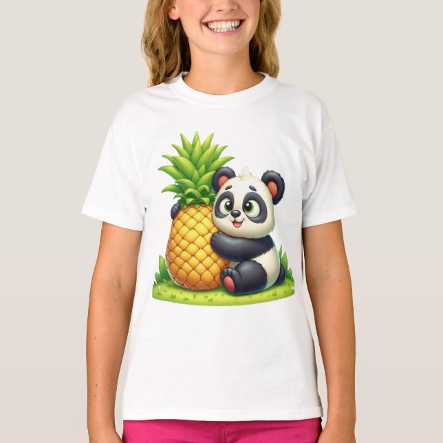 Camiseta Panda love piña (Anverso)