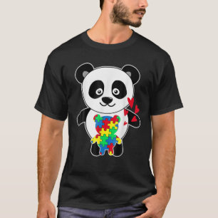 Camiseta Panda Love Puzzle Autism Awareness