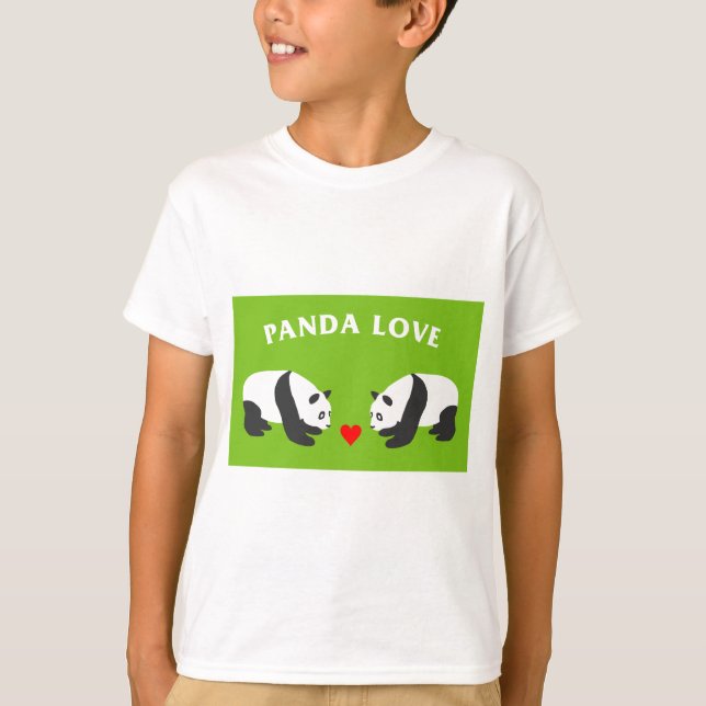 Camiseta Panda Love (Verde) (Anverso)