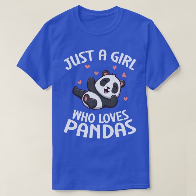 Camiseta Panda Lover Cute Kids Solo Un Chica Que Ama Pandas (Diseño del anverso)