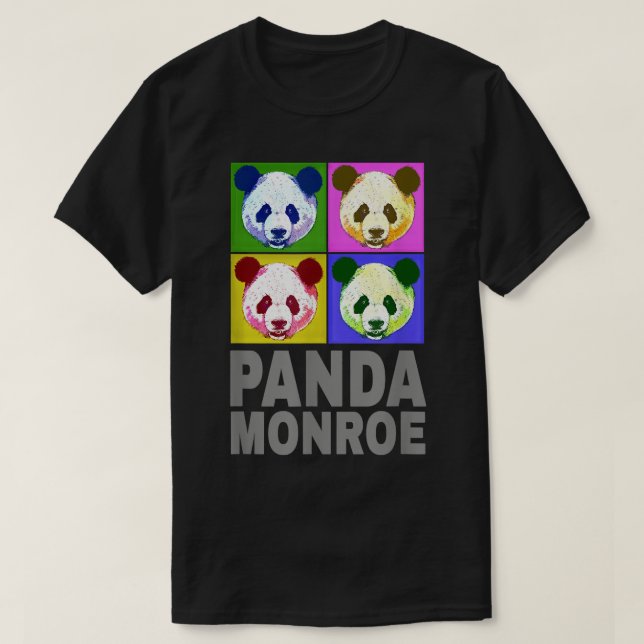 Camiseta Panda Monroe Bear retrato de arte pop (Diseño del anverso)