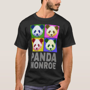 Camiseta Panda Monroe Bear retrato de arte pop