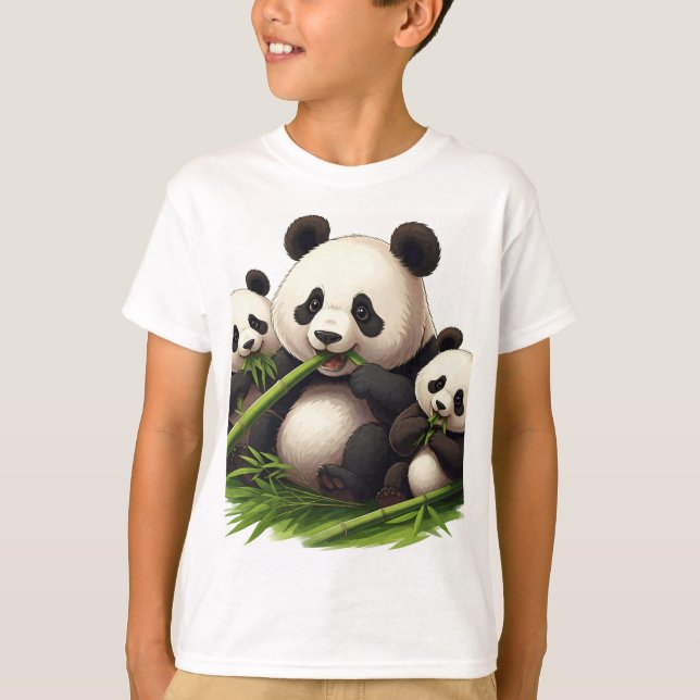 Camiseta Panda Munchies: ¡Una bonanza de bambú! (Anverso)