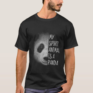 Camiseta Panda My Spirit Animal Inspirado Lápiz Art Panda-B