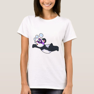 Camiseta Panda Natación Gafas de natación Verano