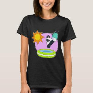 Camiseta Panda Natación Piscina Verano