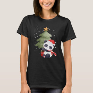 Camiseta Panda Navidades Pajamas Gorra Navidad Familia Mata