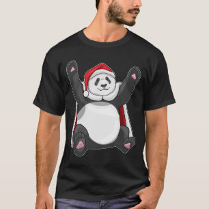Camiseta Panda Navidades Santa hat