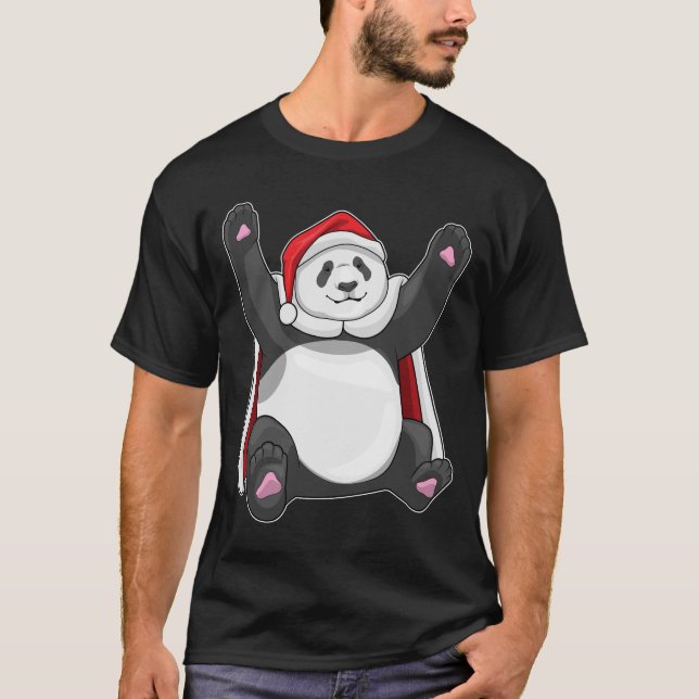 Camiseta Panda Navidades Santa hat (Anverso)