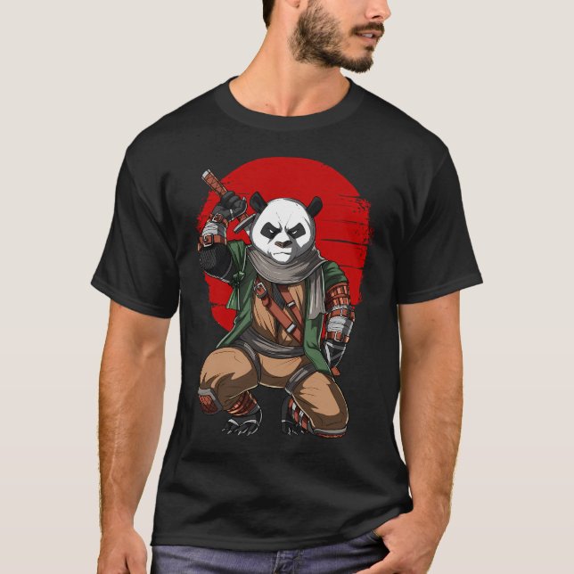 Camiseta Panda Ninja Samurái (Anverso)