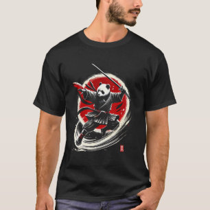 Camiseta Panda Ninja Samurái Japonés Guerrero Japón Hombres