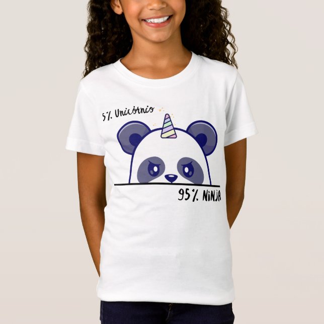Camiseta Panda Ninja Unicórnio (Anverso)