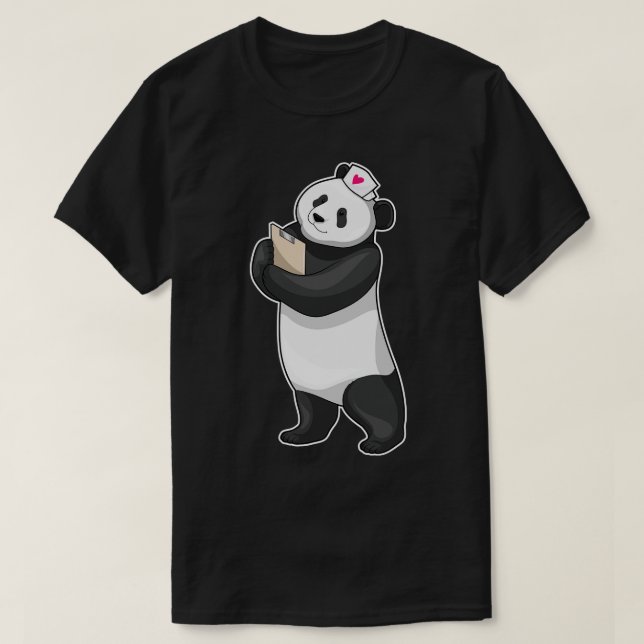 Camiseta Panda Nurse Heart (Diseño del anverso)