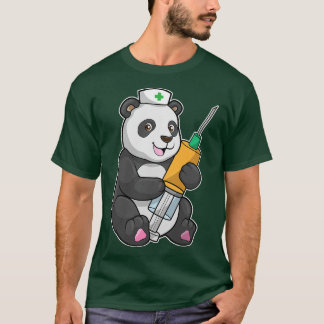 Camiseta Panda Nurse Syringe divertido