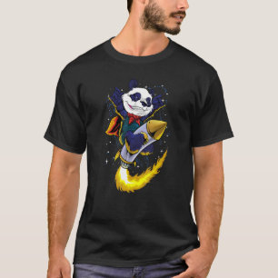 Camiseta Panda On Rocket Space Sad Estética Edgy Streetwea