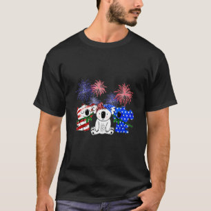 Camiseta Panda Orgullosa Bandera Americana Panda 4 De Julio