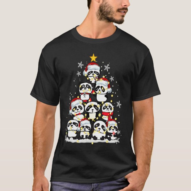 Camiseta Panda Ornament Decoration Christmas Tree Xmas (Anverso)