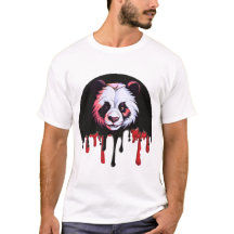 Panda oscuro con sangre goteante