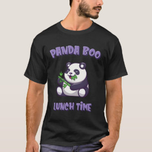 Camiseta Panda PandaBoo comiendo Bamboo Grass LunchTime