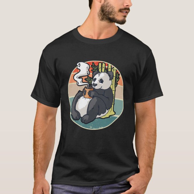 Camiseta Panda para beber café (Anverso)