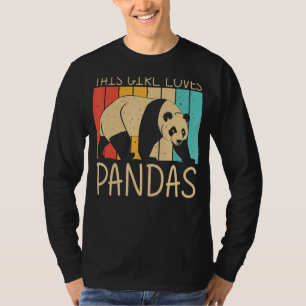 Camiseta Panda Para Chicas Mujeres Panda Bear Animal