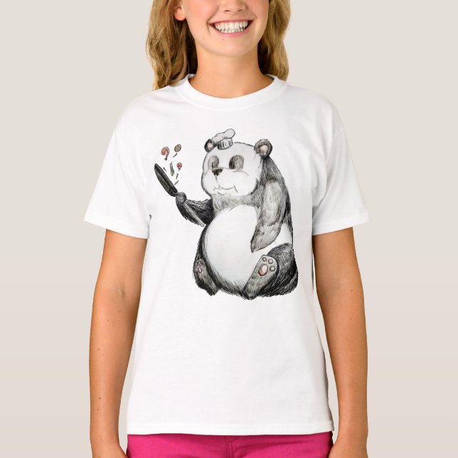Camiseta Panda para el almuerzo (Anverso)