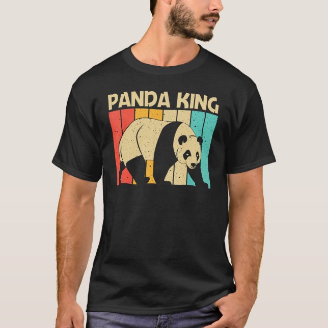 Camiseta Panda Para Hombres Boys Dad Panda Bear Animal (Anverso)