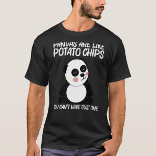 Camiseta Panda Para Hombres Mujeres Cubo De Oso Blanco Negr