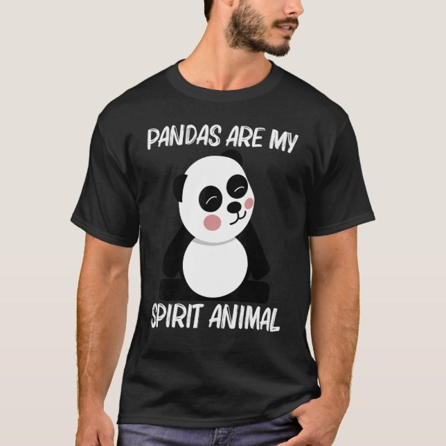 Camiseta Panda Para Hombres Mujeres Cubo De Oso Blanco Negr (Anverso)