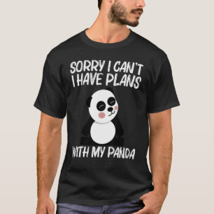 Camiseta Panda Para Hombres Mujeres Oso Blanco Negro 2