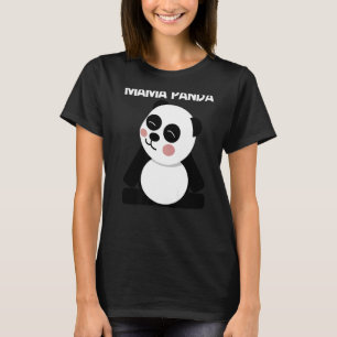 Camiseta Panda Para Mujeres Madre Cabina De Oso Blanco Negr