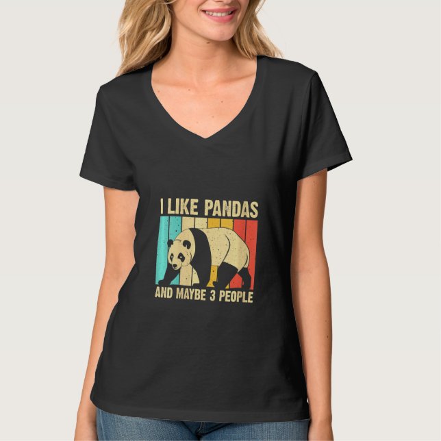 Camiseta Panda Para Niños Chicas Panda Bear (Anverso)