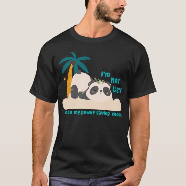 Camiseta Panda perezoso adorable  (Anverso)