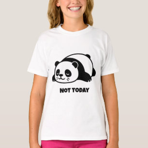 Camiseta Panda Perezoso Hoy No Cute Divertido Estado de Áni