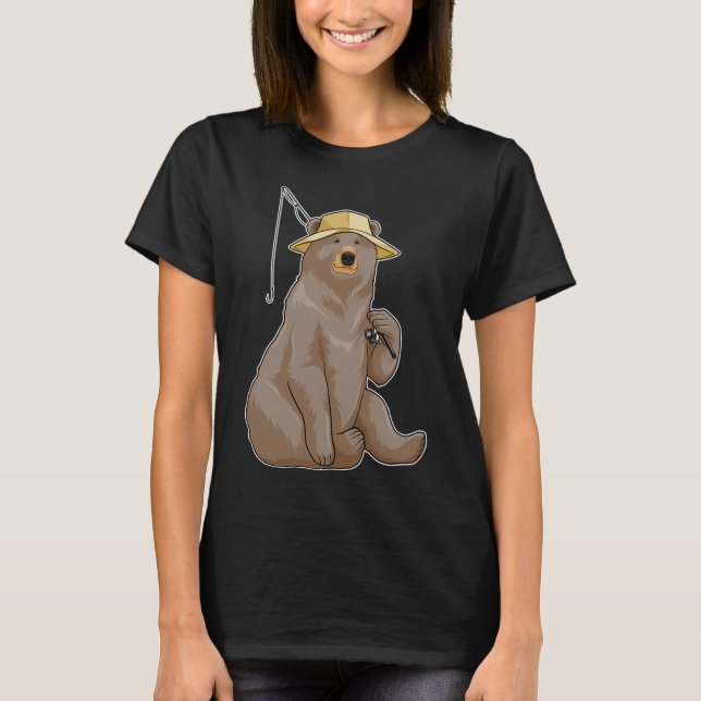 Camiseta Panda pescando con caña de pescar (Anverso)