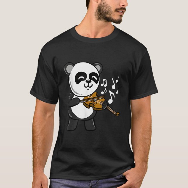Camiseta Panda Playing Violin (Anverso)