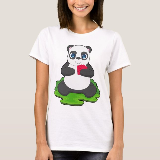 Camiseta Panda Poker Poker cards Card game (Anverso)
