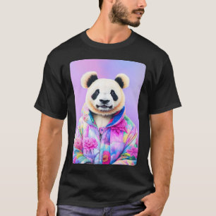 Camiseta Panda Portrait 9 Ilustracion de vida silvestre de