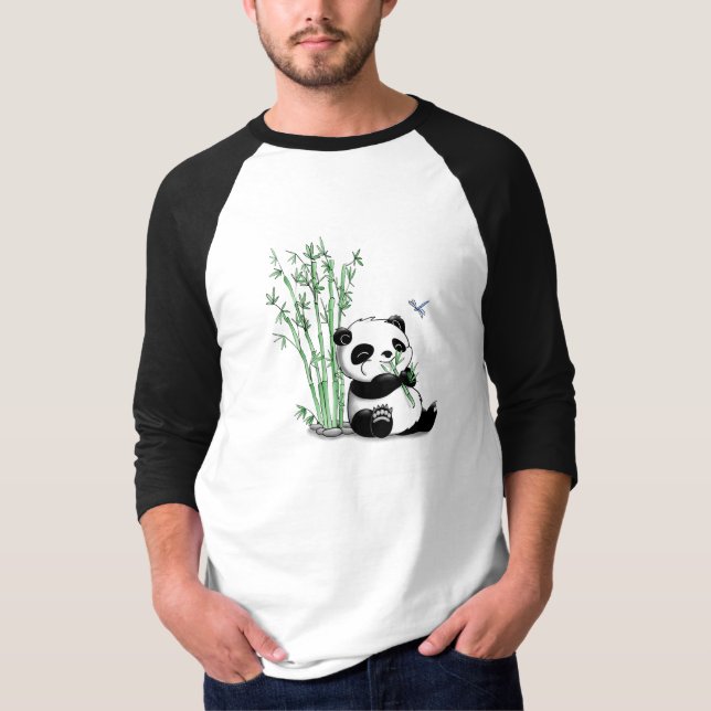 Camiseta Panda que come el bambú (Anverso)