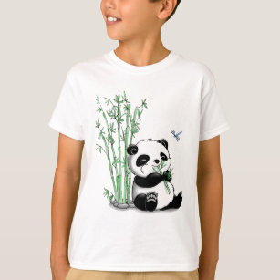 Camisetas Panda Que Come Bambú |